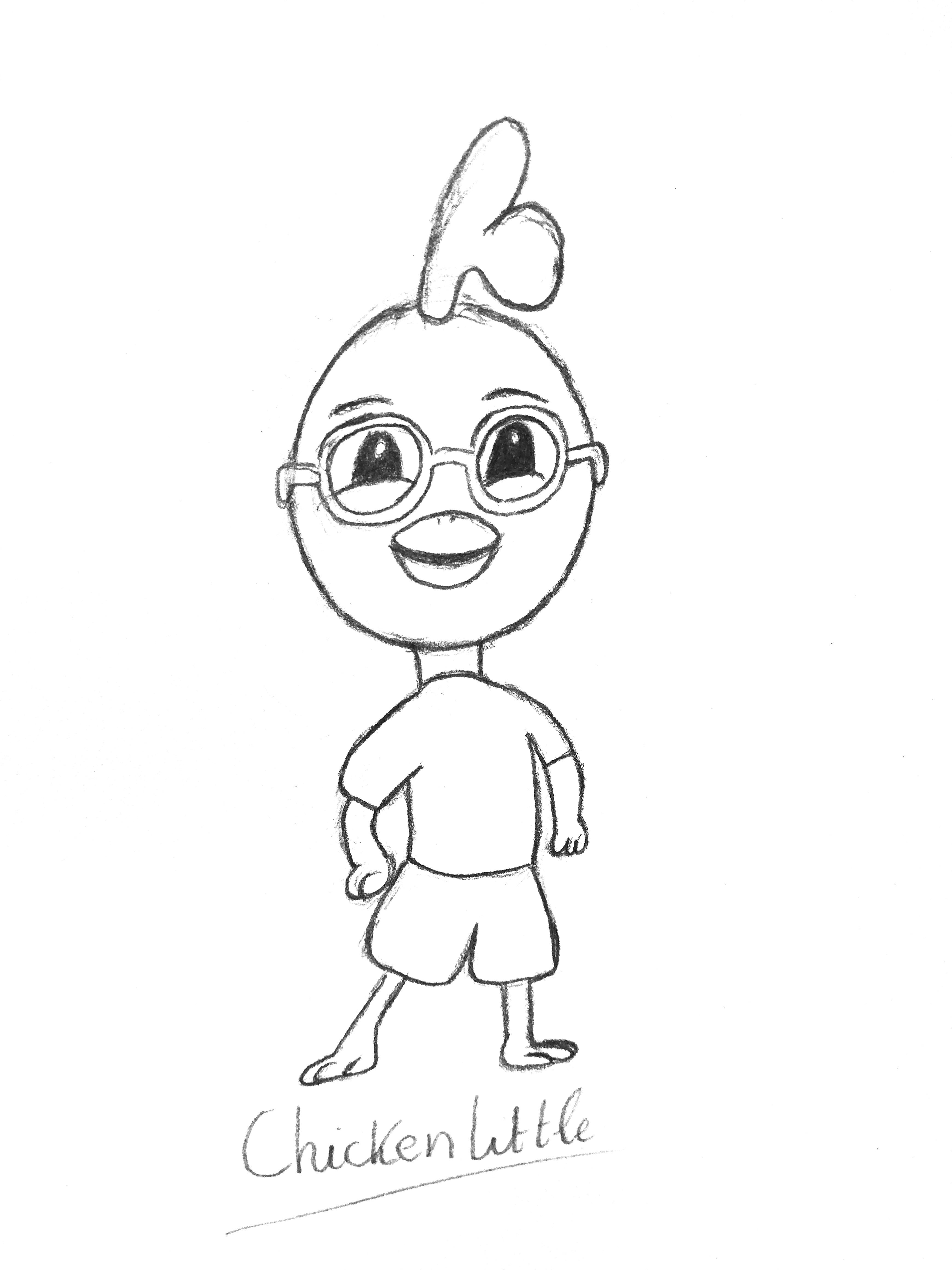 Smiling Chicken Little Coloring Page for Kids - Free Chicken Little  Printable Coloring Pages Online for Kids - ColoringPages101.com | Coloring  Pages for Kids